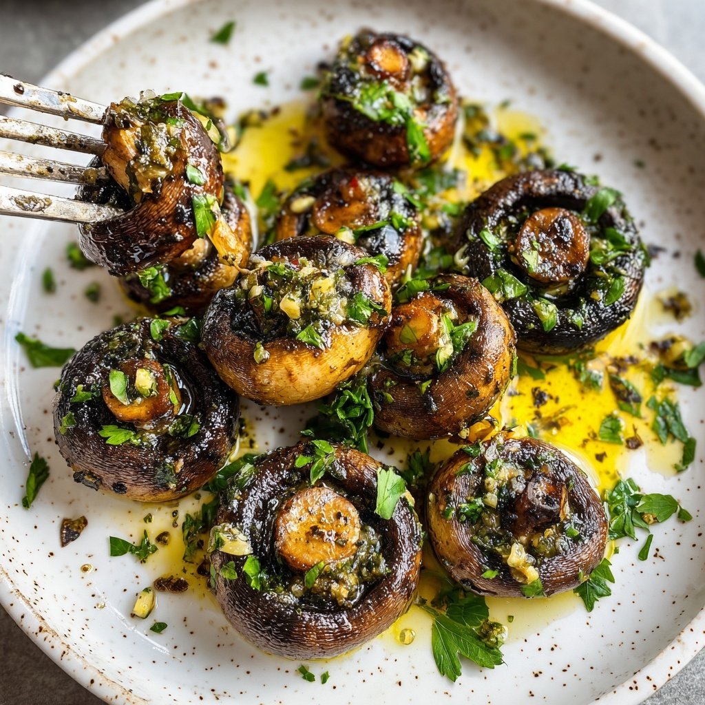 Gegrillte Champignons Mit Knoblauch