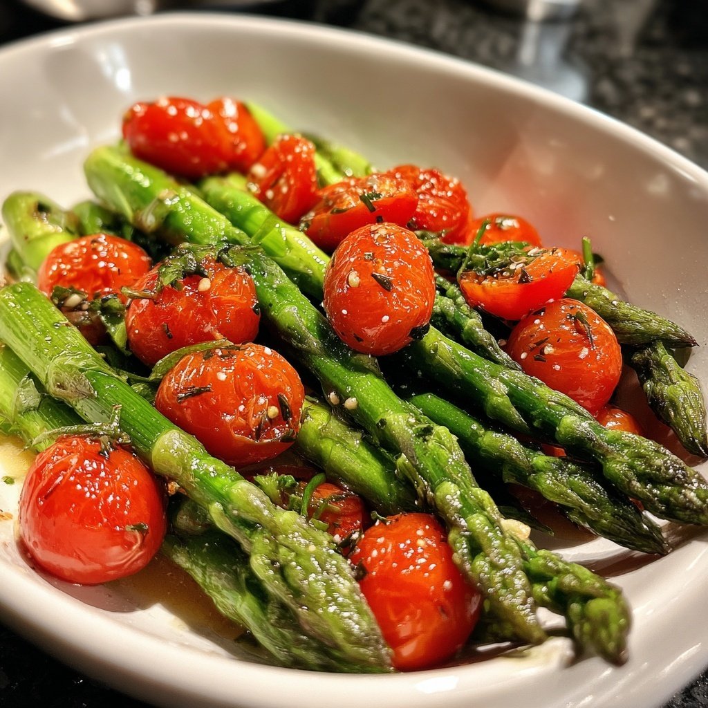 Grüner Spargel Mit Tomaten