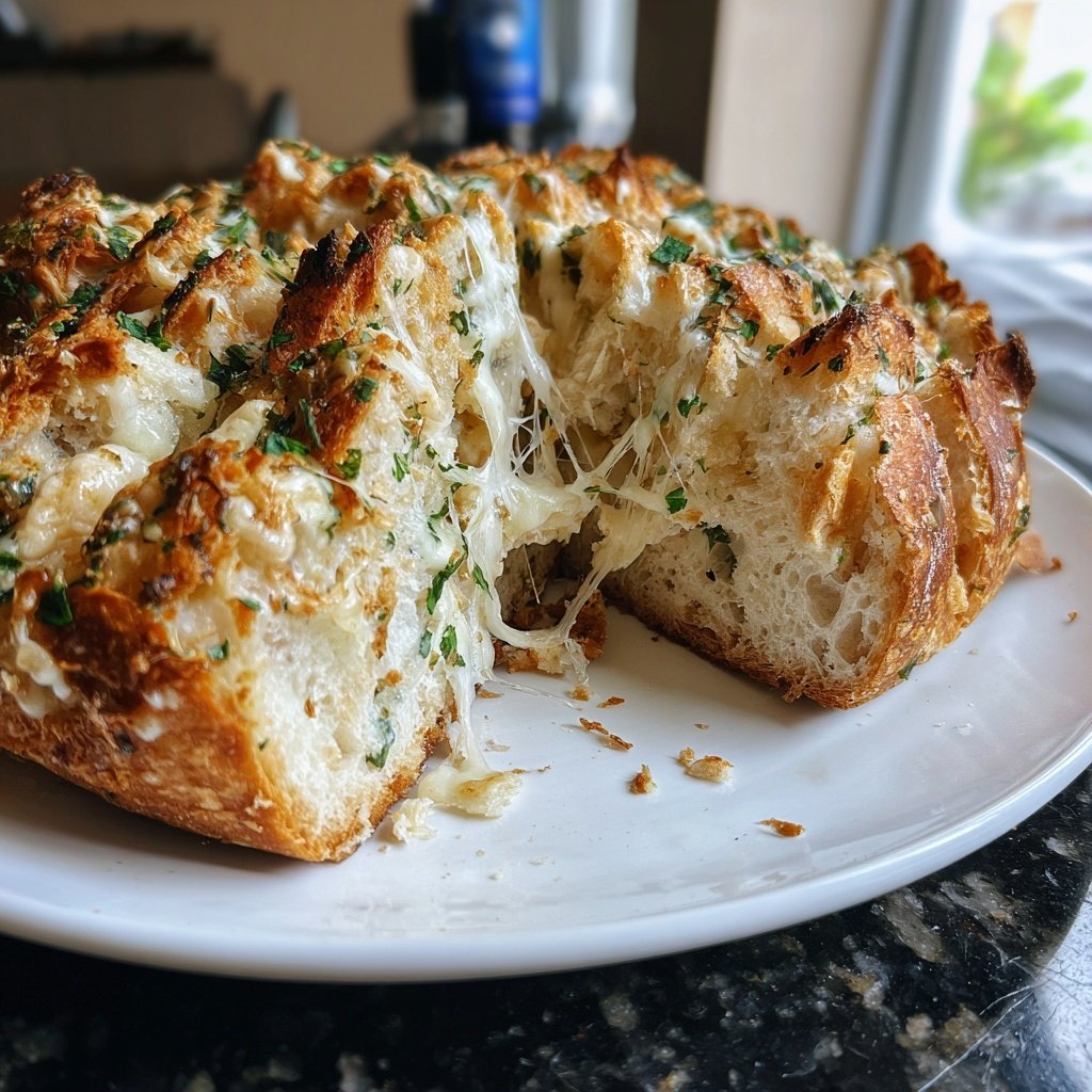 Zupfbrot Mit Käse Und Kräutern