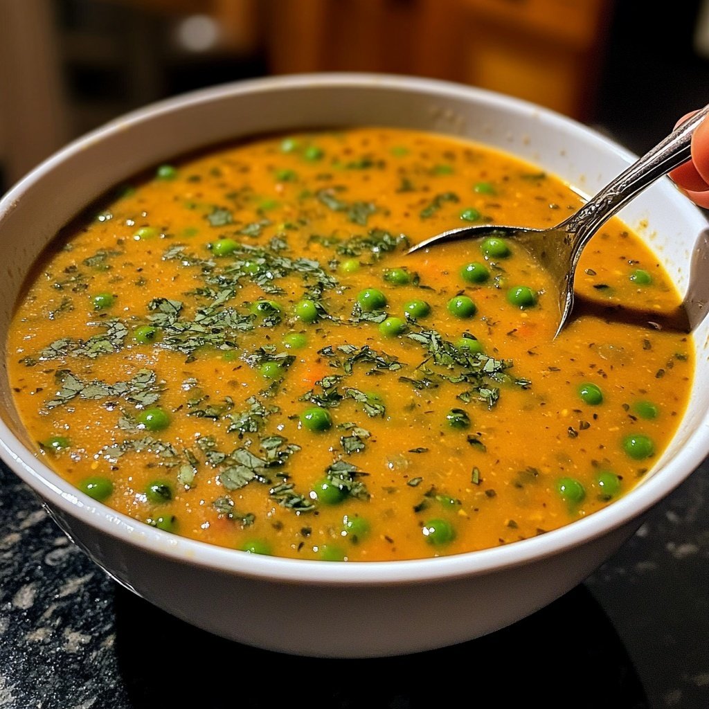 Vegane Erbsensuppe